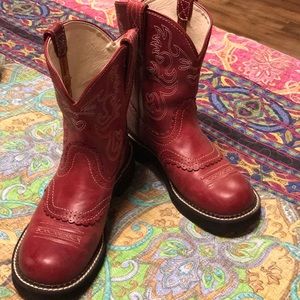 Arita fat baby saddle boots, brick rebel!